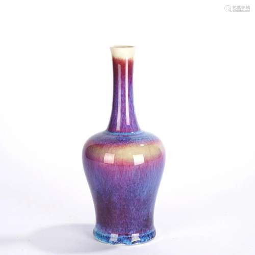 Flambe Glaze Mallet Form Vase