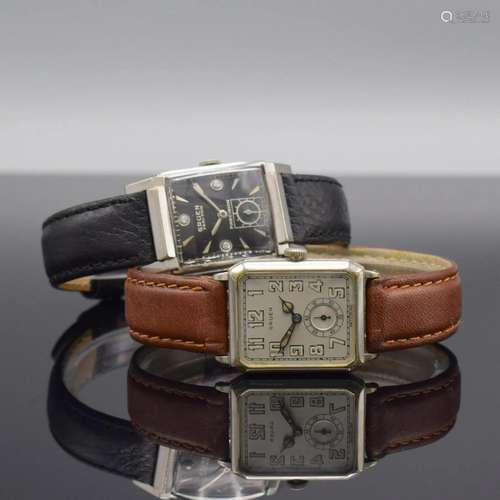 GRUEN 2 manual wound rectangular wristwatches