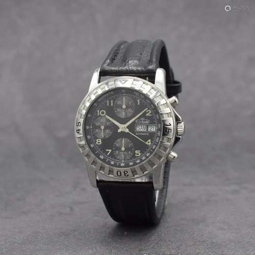 ERBE rare gents wristwatch with chronograph in steel