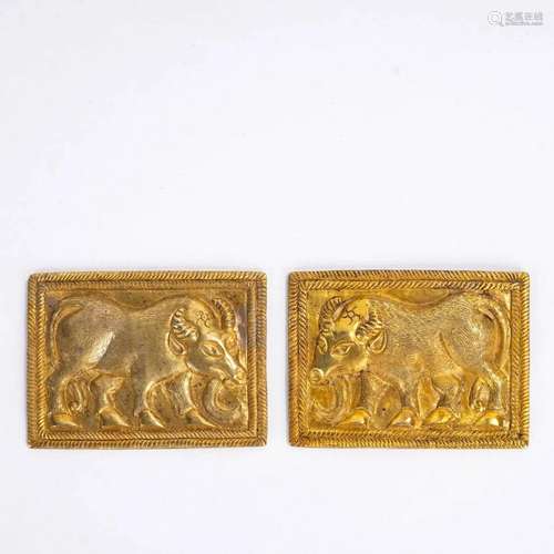 Two Silver Gilding Animal AppliquÃ©s