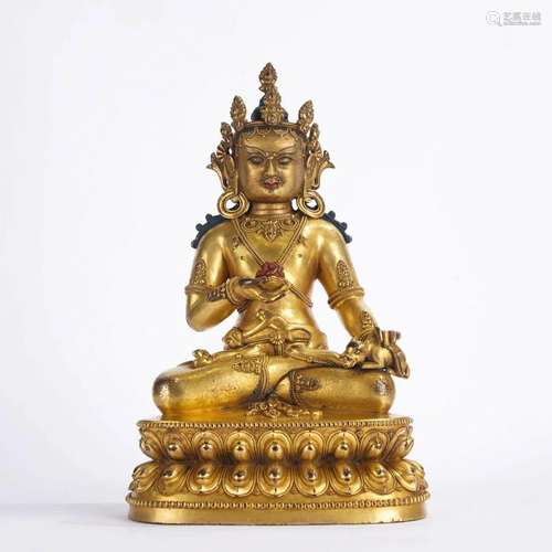 Gilt Bronze Figure of Red Jambhala