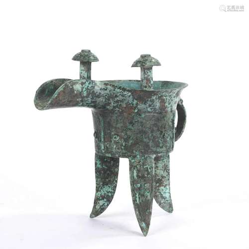 Bronze Ritual Tripod Jue Cup