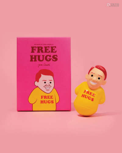 Joan Cornellà 温暖的抱抱「Free Hugs」不倒翁 彩绘搪胶