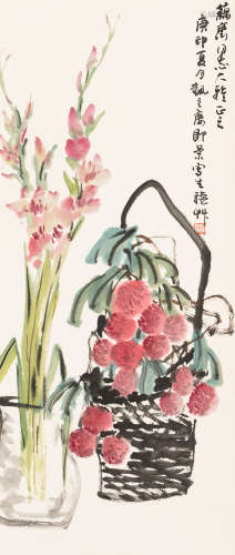 陈秋草（1906～1988）   大利图 设色纸本  立轴