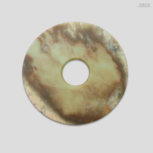 A large Neolithic-style jade bi disc