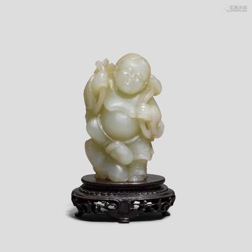 A jade carving of Liu Hai