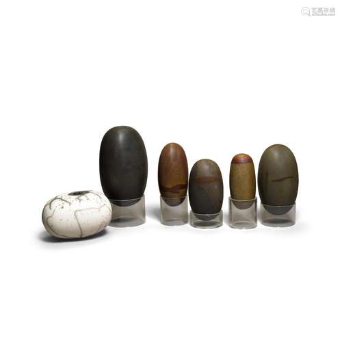 Six Shiva lingam Stones