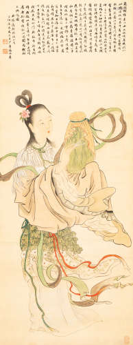 杨德春（1911～1972）   仕女图 设色绢本  立轴