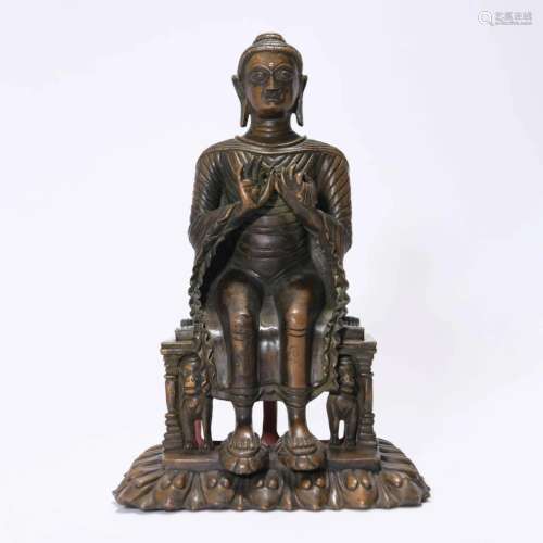 Bronze Figure of Seated Buddha