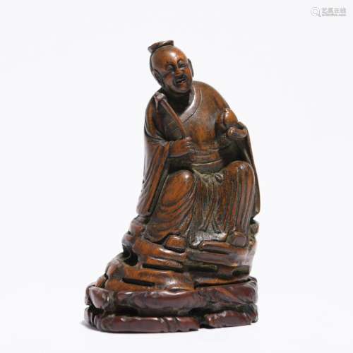 Carved Bamboo Figure of Dongfangshuo