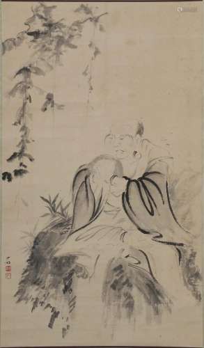 Chen Shaomei, Chinese Arhat Painting On Paper