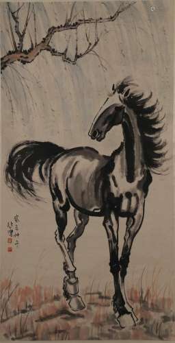 Xu Beihong, Chinese Horse Painting Scroll