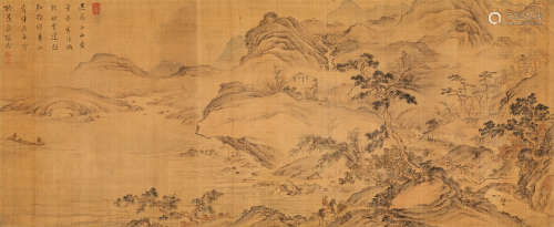 张  洽（1718～1799）   千山黄叶图 设色绢本  镜心