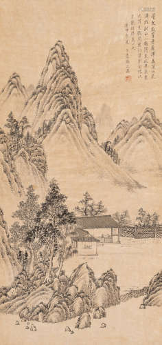 张之万（1811～1897）   仿董文敏笔意 水墨纸本  立轴
