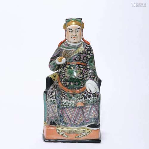 Wucai Glaze Figure of Jambhala