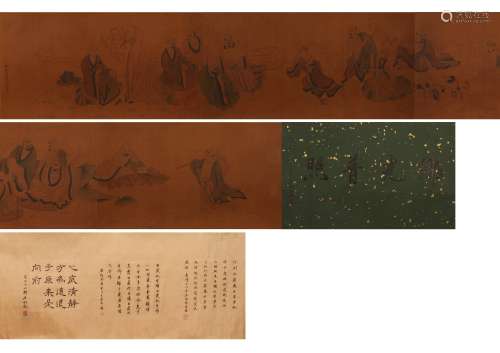 Longscroll Painting:Arhat by Guan Xiu