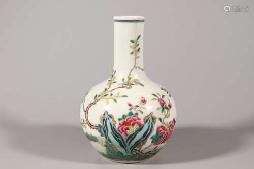 Famille Rose Globular Vase