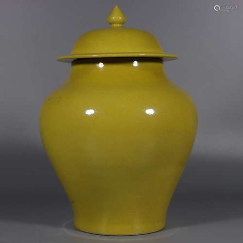 Lemon yellow glaze general jar