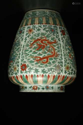 Chinese Multicolored Pot