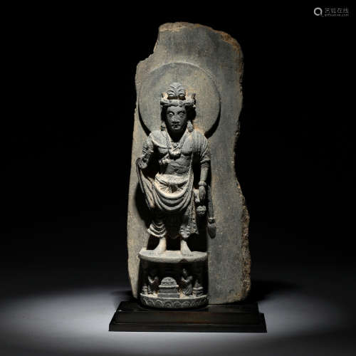 2-3世紀 石雕犍陀羅彌勒佛立像