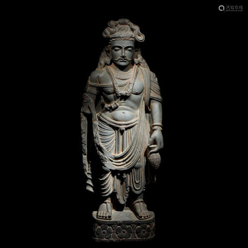2-3世紀 石雕犍陀羅彌勒佛立像
