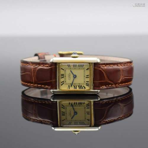 CARTIER Tank Vermeil ladies wristwatch