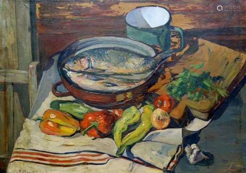 Oil painting Fish soup I. Braz
