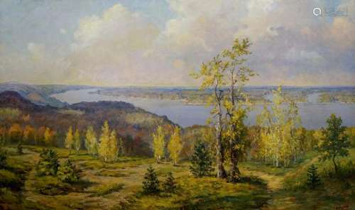 Oil painting Summer landscape Nepeipivo Vasily