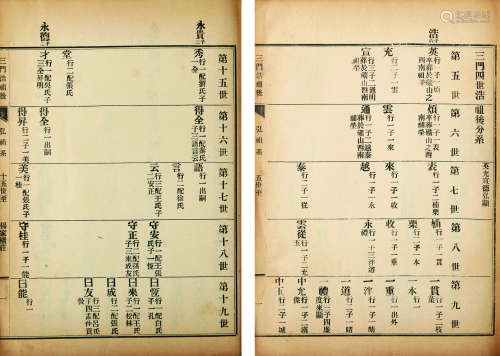 亓氏族谱存卷三至十二 竹纸