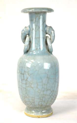 Chinese Celadon Crackle Vase