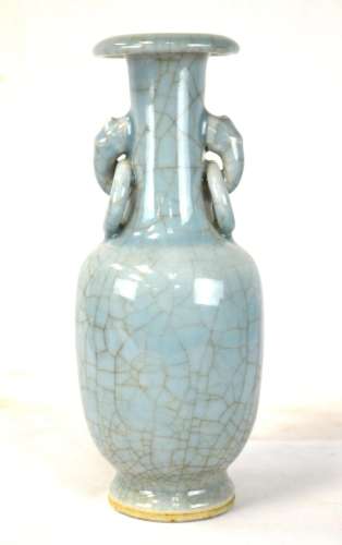 Chinese Celadon Crackle Vase