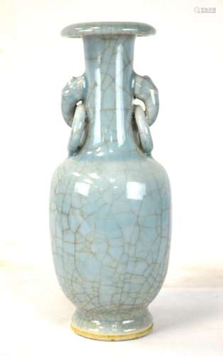 Chinese Celadon Crackle Vase