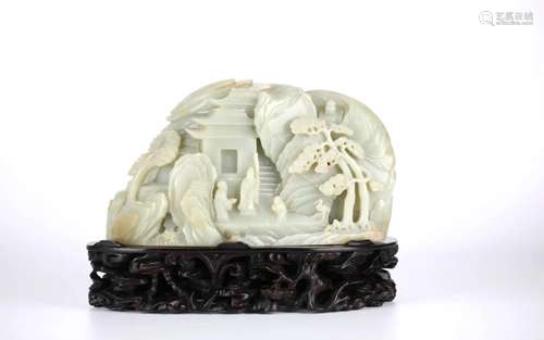 Finely Carved Chinese Jade Boulder