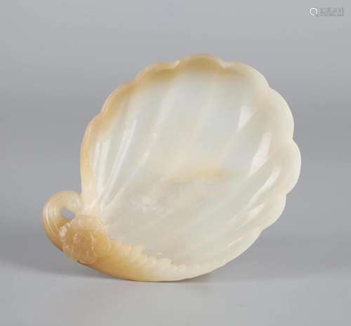 Chinese Carved Jade Brush Washer