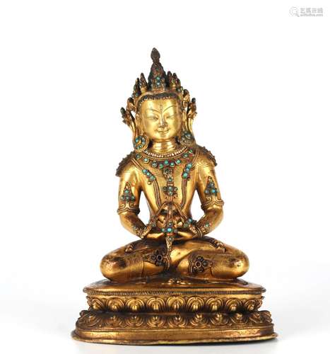 Chinese Gilt Bronze Buddha Figure