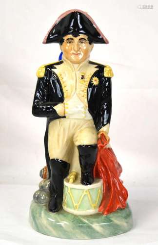 English Napoleon Painted Figurine Decanter