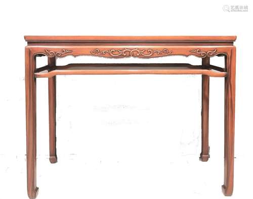 Chinese Carved Huanghuali Wood Altar Table