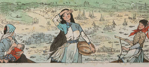 1943～ 杨明义 版画《水国生活》