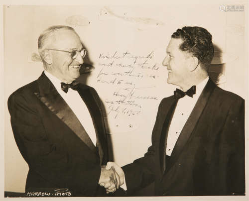 1884～1972 杜鲁门 签名照