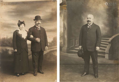 1851－1931 哈同 及其与夫人照片
