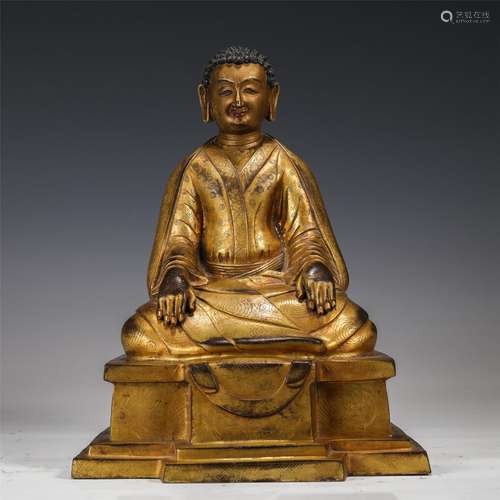 A Gilt Bronze Buddha Statue