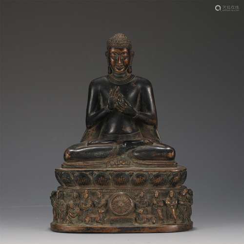 A Gilt Bronze Sakyamuni Statue