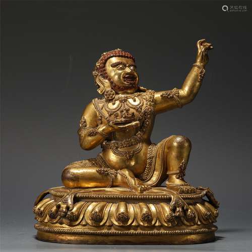 A Gilt Bronze Buddha Statue