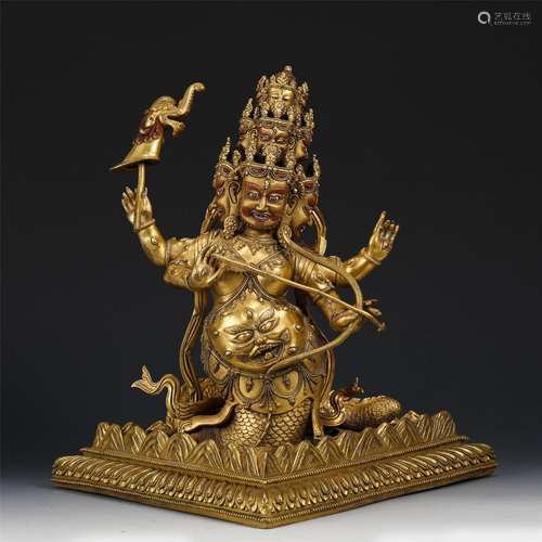 A Gilt Bronze Buddha Statue