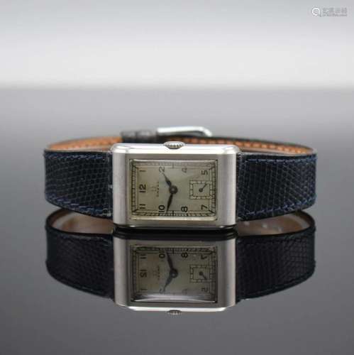 OMEGA T 17 rare rectangular wristwatch in steel