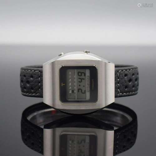 TISSOT early LCD-quarz-wristwatch in steel