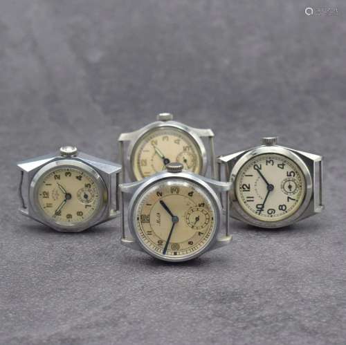 Set of 4 wristwatches, 2 x Revue-Sport, 1 x Mido...