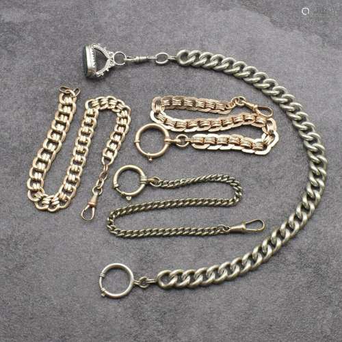 Set of pocket-watch chain in 8k pink gold