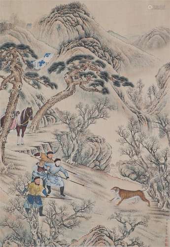 A Chinese Painting Depicting Hunting