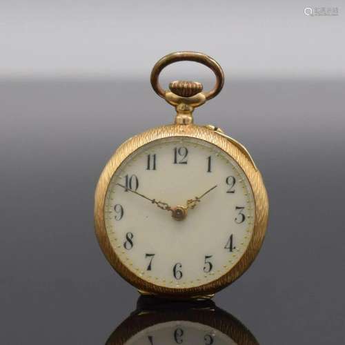 14k yellow gold open face cylinder pocket watch